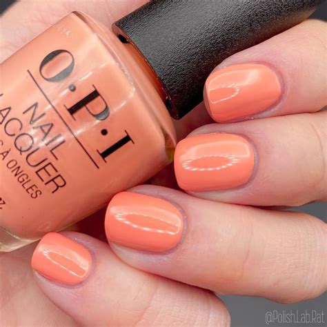 opi coral color nail polish.